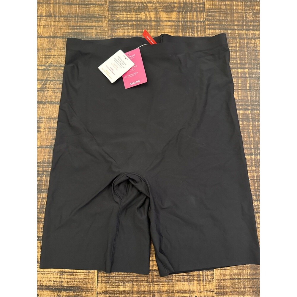 Spanx Black Mid Thigh Short Sz L NWT Breathable New Wardrobe Favorite